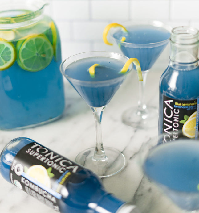 Blue Lemonade Vodka Martini
